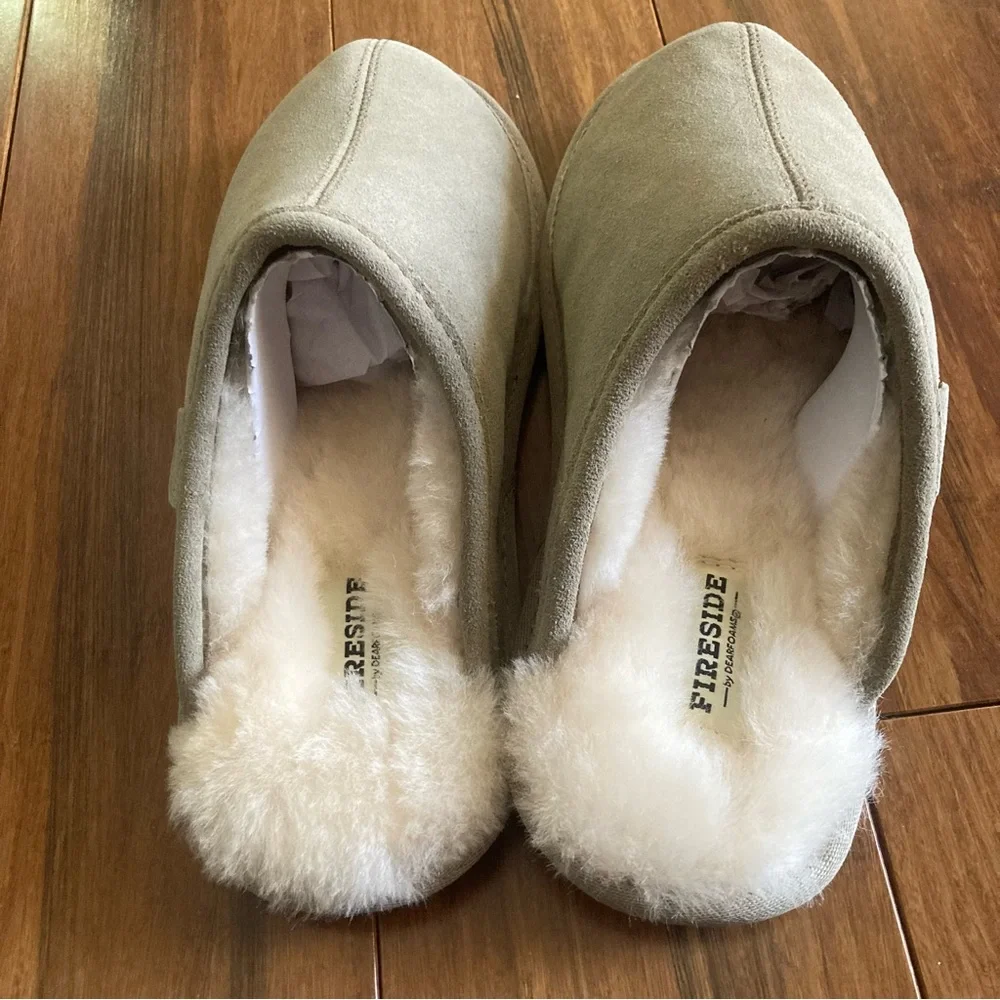 Dearfoams Fireside Australian Shearling Slippers - Size 9 - Picture 3 of 4